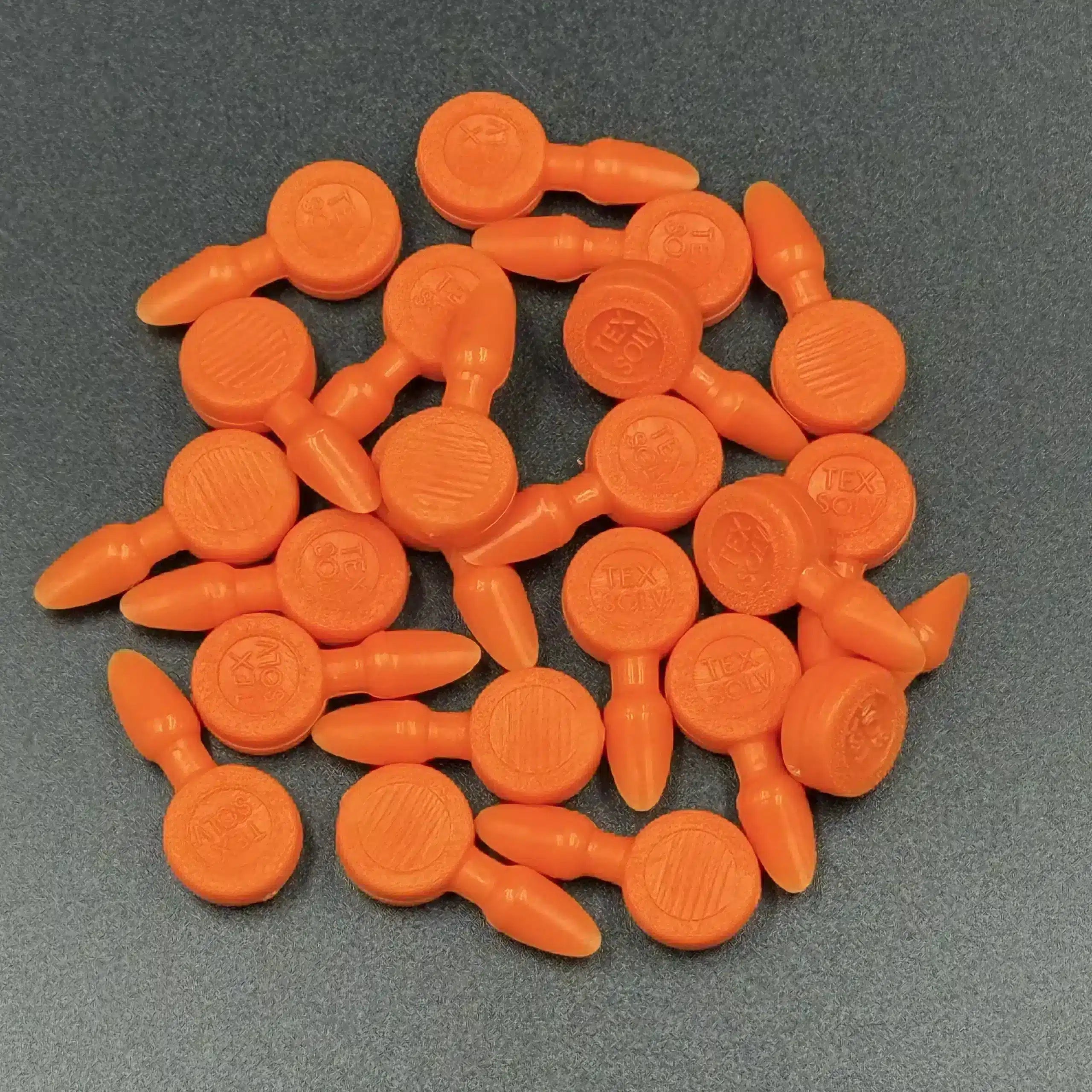 Pegs Arts & Crafts Texsolvshop 100/Bag Straight pegs Orange